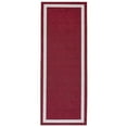 thumbnail image 4 of Playa Rug Machine Washable Area Rug With Non Slip Backing - Stain Resistant - Eco Friendly - Family and Pet Friendly - Everest Geometric Modern Bordered Burgundy&Creme Design 2'2''x6', 4 of 8