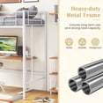 thumbnail image 6 of Giantex Metal Loft Bed Twin Size, Heavy Duty Loft Bed Frame, Space-Saving Bed w/Guardrail, White, 6 of 8