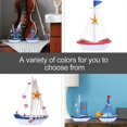 thumbnail image 3 of Model Sail Boat Decorations Beach Event Decoration Resin Material 4Pcs, 3 of 5