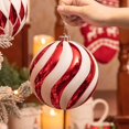 thumbnail image 5 of Valery Madelyn 4ct 5.9" Christmas Ornaments, Red White Christmas Ball Ornaments for Holiday Party Decor, 5 of 8