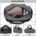 thumbnail image 2 of Bolsa de gimnasio Ineeatu pequeña de 14 pulgadas para mujeres y hombres, color gris, 2 of 7