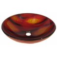 thumbnail image 1 of AUTUNNO Red with Burnt Yellow and Brown Hand Painted Glass Vessel Sink  16.5-Inch Diameter, 1 of 1