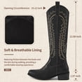 thumbnail image 3 of Ecetana Women's Cowboy Boots Embroidered Western Cowgirl Boots Chunky Heels, 3 of 6
