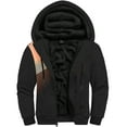 thumbnail image 3 of SPEEDRUN Zip Up Hoodie Heavyweight Winter Sweatshirt Fleece Sherpa Lined Warm Jacket Black Yellow M, 3 of 12