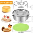 thumbnail image 2 of Flan Mold Set with Steamer Rack and Silicone Mat Stainless Steel Flan Pan Mold with Lid 1.5QT Capacity Flan Baking Mold  Cake Baking Flan Maker Cheesecake Pans for Chocolate Cake, 2 of 11