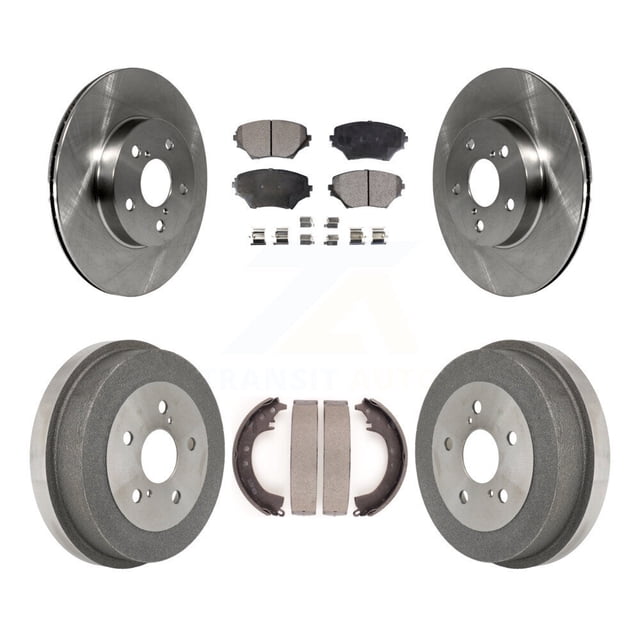 Transit Auto Front Rear Disc Brake Rotors Ceramic Pads and Drum Kit for Car 2001-2002 Toyota RAV4 BATTERY EV (EV BEV) engine K8T-103643