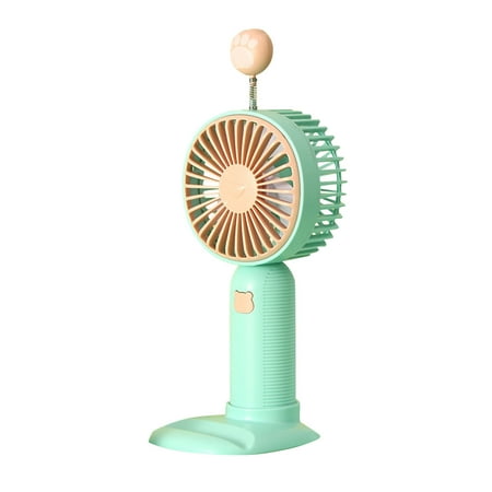 

Table Fans for Bedroom Shake Cartoon Mini Fan Charging Belt Base Bracket Students And Children Portable New Handheld Fan