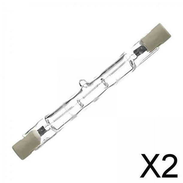 Bombilla halógena lineal 6xR7S, luz blanca cálida, 118mm, tipo J, ángulo de haz de 360 degree, regulable, para apliques de pared de trabajo, suelo 2 piezas
