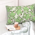 thumbnail image 6 of Disketp Pillow Covers Cute Frog Pattern Throw Pillow Case Cushion Covers,Cushion For Bedroom,Couch,Home-16"X24", 6 of 8