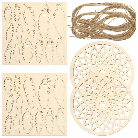 BESTSKY 2 Pcs Wooden Dreamcatcher Craft Projects Kits for Adults