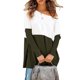 thumbnail image 1 of Pntutb Mujer Casual Empalme Cobertura Bolsillo Blusa Manga Larga Tops Suéter Pntutb Pntutb-4212, 1 of 8