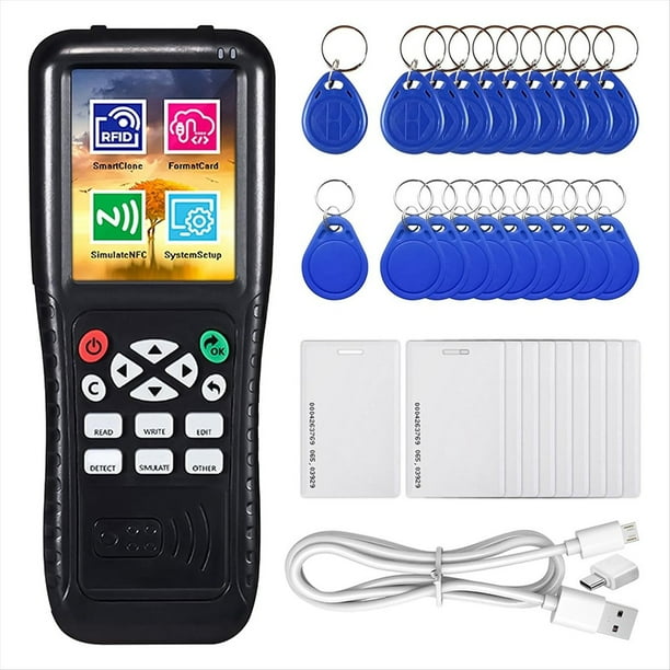 Duplicadora Identificación RFID, Fotocopiadora, Decodificadora, Máquina Llaves Tarjetas Inteligentes, Lector Identificación RFID NFC, Grabadora, Tarjeta H-ID T557 125 Khz