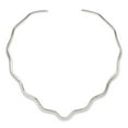 thumbnail image 2 of 925 Sterling Silver Collars Necklace Chain Wavy V-Shape Neck Collar inch, 2 of 4