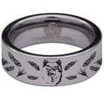 thumbnail image 2 of Wolf and Eagle Tungsten Carbide Ring, 2 of 6