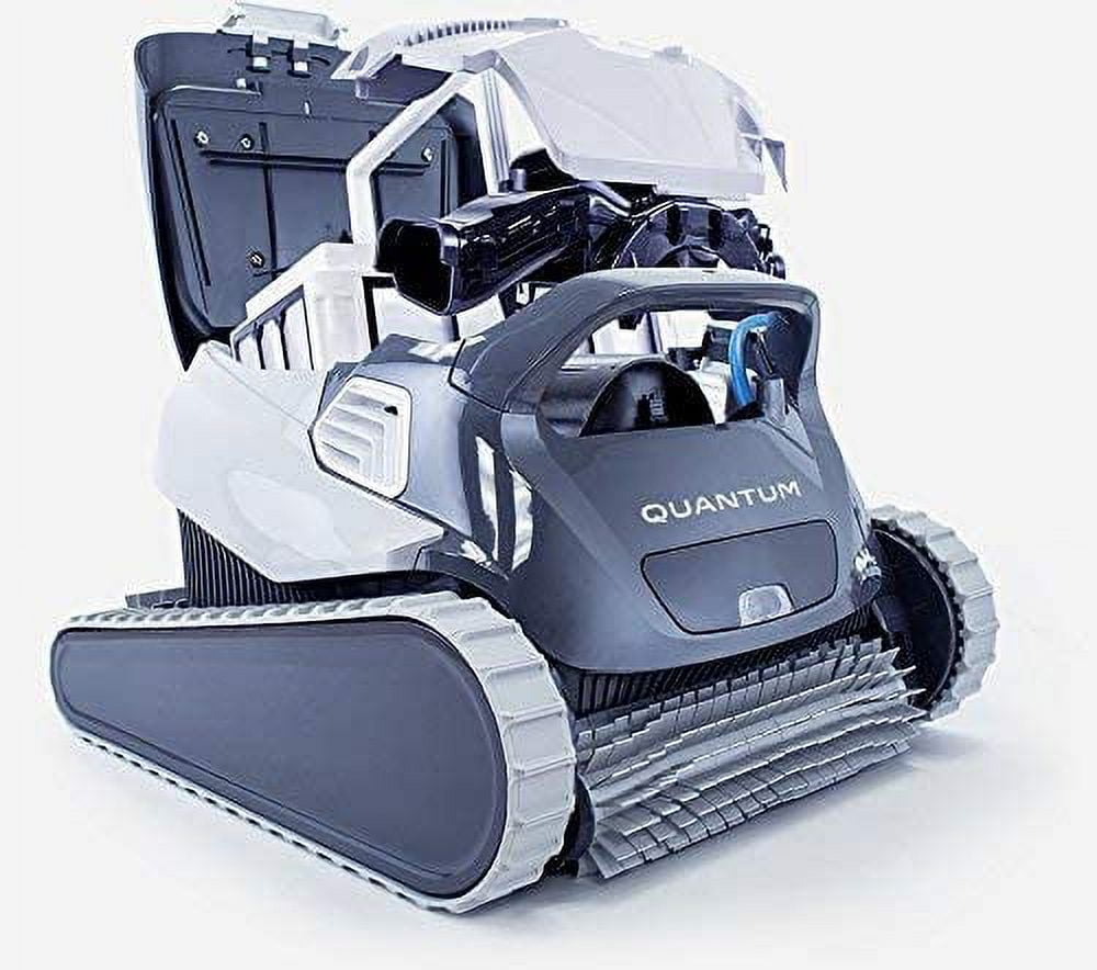 DOLPHIN Quantum Automatic Robotic Pool Cleaner with Extra-Large Filter Basket and Intense Waterline Scrubbing Power, Ideal for In-ground Swimming Pools up to 50 Feet