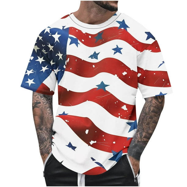 Blusas y camisas de manga corta con cuello en V, moda de verano, camiseta informal de cuello redondo estampada para hombre, top de algodón de imitación para hombre
