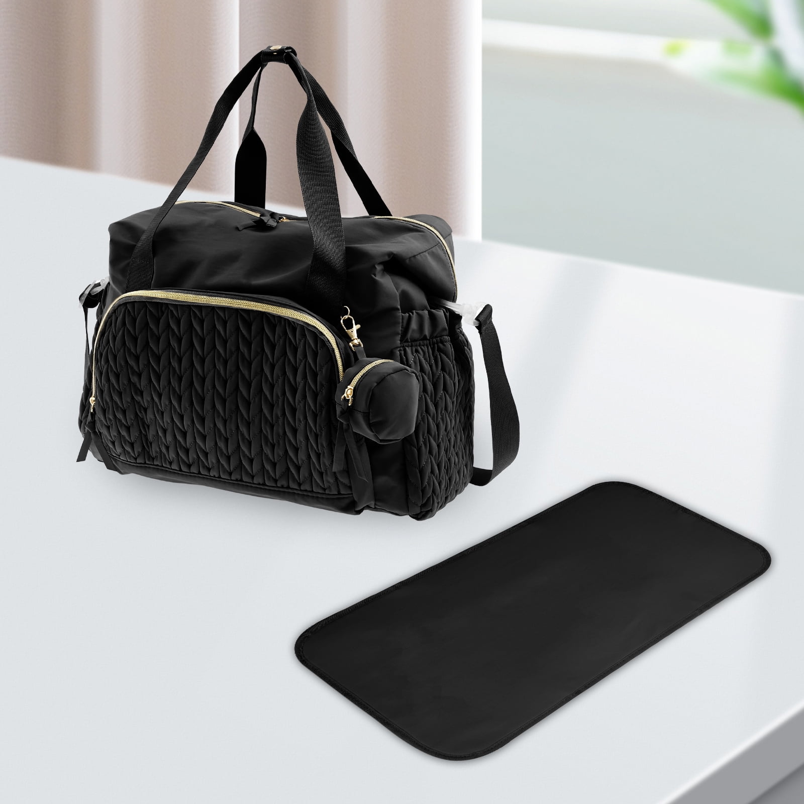 Diaper Bag Tote Sturdy Kids Diapers Bag Versatile Traveling Diaper Bags Portable Baby Bag with Pacifier Case Easy to Clean Mom Hospital Bag for Babies