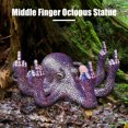 thumbnail image 4 of Muyoka Dedo medio Estatua de pulpo Resina Jardín Adornos de pulpo Decoración de escritorio Escultura creativa de pulpo enojado para interior Jardín al aire libre Decoración del hogar 13x12x6CM Muyoka Hogar, 4 of 7