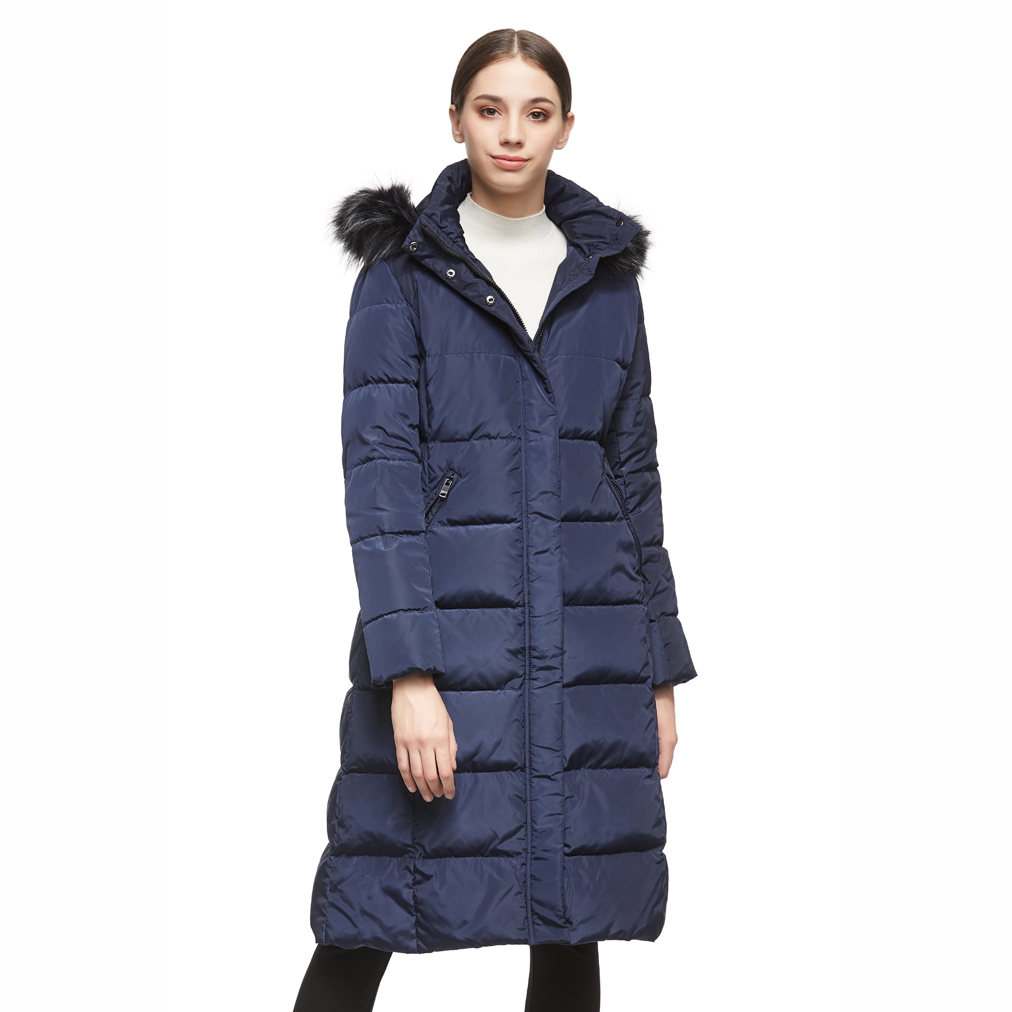 women's down coat with real fur hood