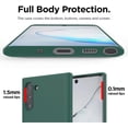 thumbnail image 3 of Galaxy Note 10 (2019) Case, Silky-Soft Touch Full Body Protection Shockproof Cover Case with Soft Microfiber Lining Cushion Shockproof Cover for Galaxy Note10 6.3" Green, 3 of 13