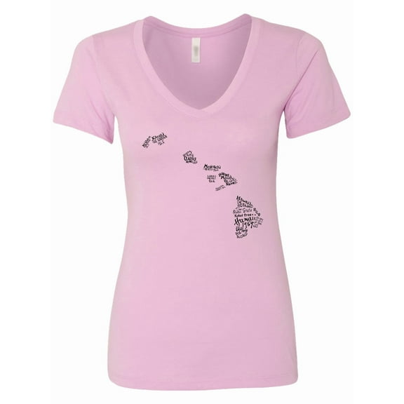 Inktastic Hawaii Word Salad Women's V-Neck T-Shirt