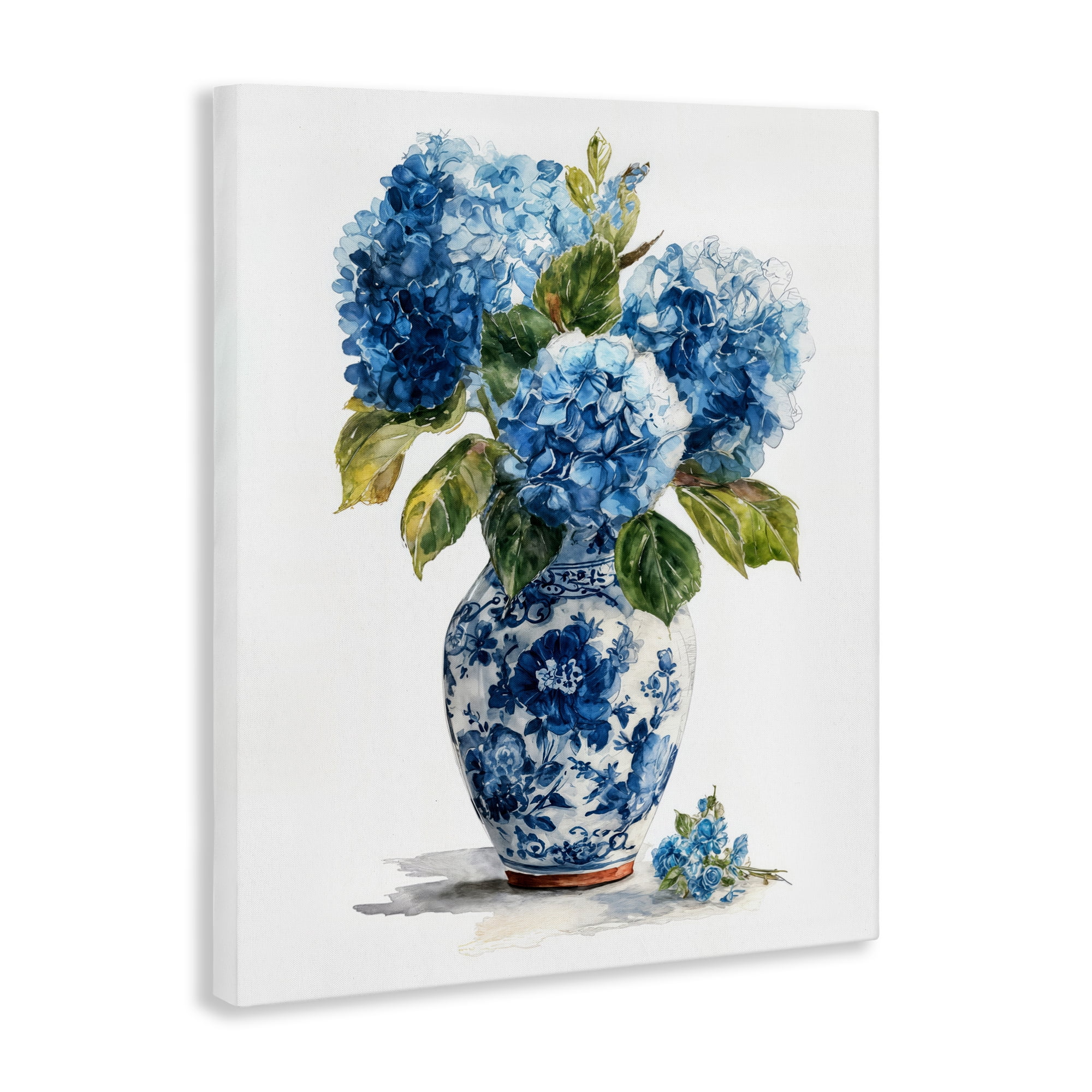 Stupell Industries Porcelain Vase with Hydrangea Bouquet Canvas Wall Art, design by Imagine It Images