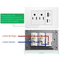 thumbnail image 4 of Melery US Wall Outlet - Double USB Type-C Tempered Glass Panel Light Switch Suitable for Home & Office, 4 of 7