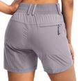 thumbnail image 4 of CFLVAEK Plus Size Shorts for Women with Multi Pockets High Waisted Cargo Shorts Casual Summer Hiking Shorts Gray S, 4 of 7