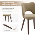 thumbnail image 3 of AFO Modern Velvet Dining Chair with Solid Wood Legs, Side Chair for Dining Room, Cafe and Kitchen, Set of 2, Coffee, 3 of 13