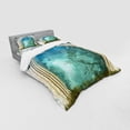 thumbnail image 2 of Ambesonne Forest Bedding Set 4 Pcs, Door Stars, Queen, Blue Beige, 2 of 2