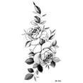 thumbnail image 2 of Bilqis Temporary Tattoos for Women, 3D Black White Sketch Fake Flower Tattoos Stickers, Semi Permanent Half Sleeve Tattoo Body Leg Makeup Waterproof Flower Tattoo Sticker, 2 of 2
