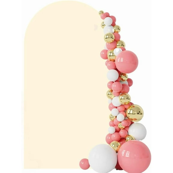 Wedding Arch Cover Wedding Arch Stand Covers Adjustable Thick Backdrop Cover Elastic Polyester for Wedding Arch Birthday Party Ceremony Banquet Photography Background Decor Beige 6 x 2.6FT for making