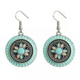 thumbnail image 6 of HOOUN Fashion Women Earrings Hook Boho Colorful Glaze Sun Flowers Plate 0027-1, 6 of 8