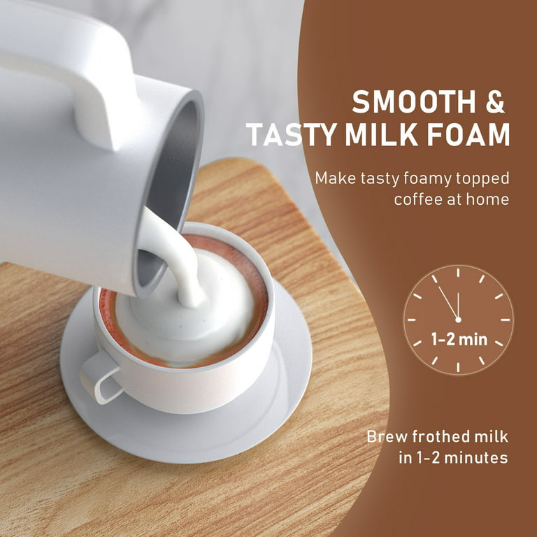 Starument Electric Milk Frother - Automatic Milk Foamer & Heater for Coffee, Latte, Cappuccino, Other Creamy Drinks - 4 Settings for Cold Foam, Airy