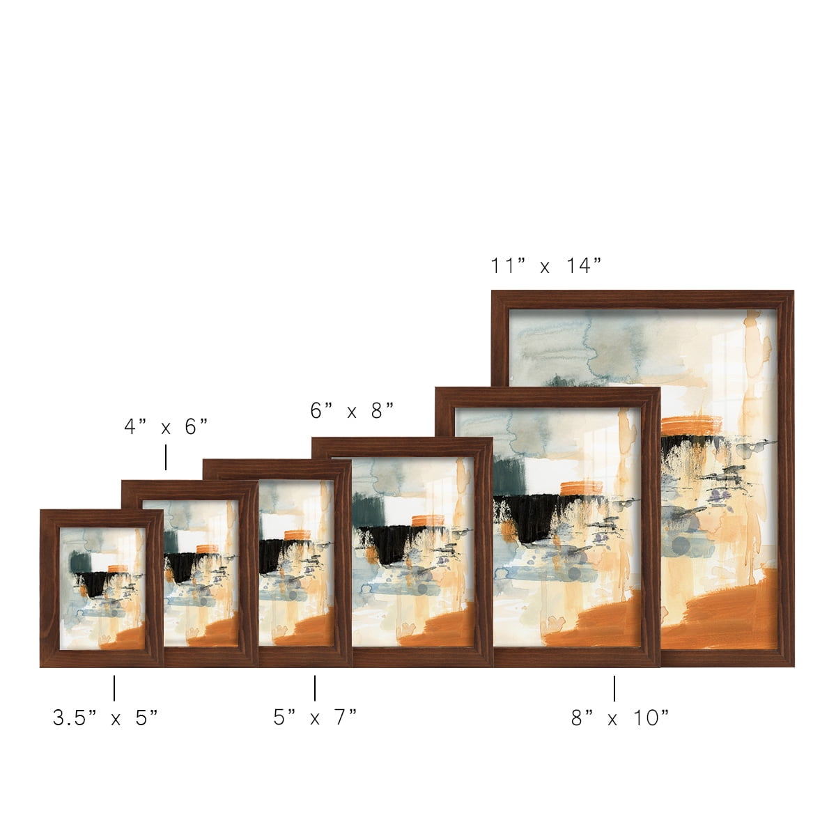 Seria IV - Framed Print w/glass - Chestnut