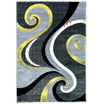 thumbnail image 7 of Premium Hand Carved Abstract Modern Rug Contemporary Colorful Thick Carpet Design 327 (2'2"x7'3" Runner,Yellow), 7 of 7