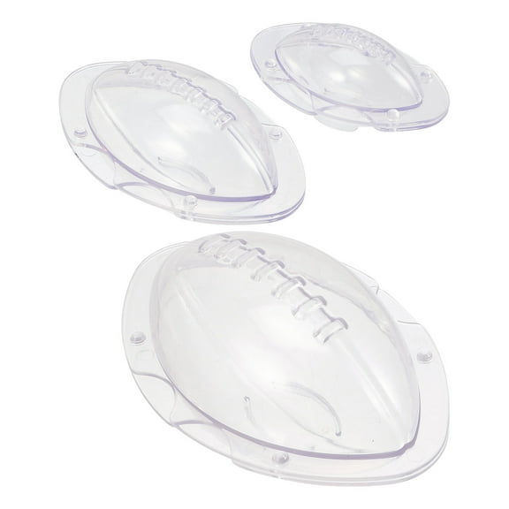 Supvox 3Pcs Transparent Football Mold Multipurpose Baking Mold for Jelly Chocolate and Cake