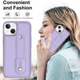 thumbnail image 6 of for iPhone 14 Case with Card Holder Crossbody Lanyard Strap Leather Wallet Case with Magnetic Clasp Kickstand Heavy Duty Protective Back Flip Phone Cover for Women,Brown, 6 of 7