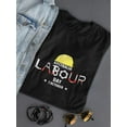 thumbnail image 3 of Labour Day Bolts And Hardhat Shaped T-Shirt Women -Image by Shutterstock, Female Large, 3 of 4