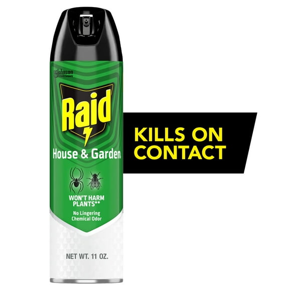 Raid House & Garden Indoor Flying Insect Killer without Harming Plants, 11 oz