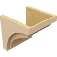 thumbnail image 5 of 10"W x 10"D x 10"H Wide Helena Rough Cedar Woodgrain TimberThane Corbel, Primed Tan, 5 of 6
