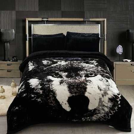 Fleece Blanket 2 Ply Printed Pattern - Korean Mink Winter Weighted
