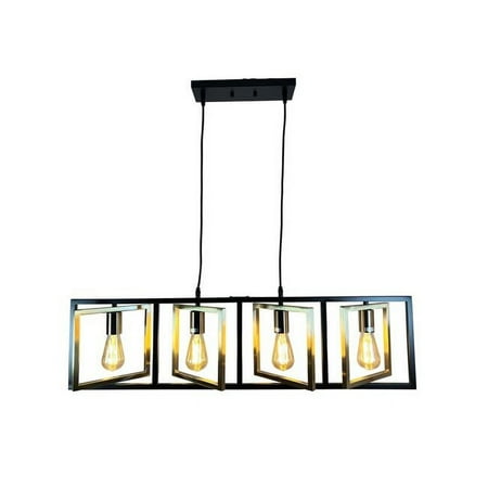 

Itzae 4-Light Black and Brass Island Pendant
