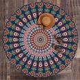 thumbnail image 4 of Gustave Round Beach Tapestry Mandala Tapestry Boho Hippie Beach Towel Outdoor Picnic Blanket Table Cloth Yoga Meditation Mat Home Decor 55 Inch, 4 of 9
