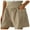 Beige, variant on IROINNID Women's Casual Solid Drawstring Waist Summer Shorts With Pocket