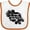 White and Orange, variant on Inktastic Future Monster Truck Driver Boys or Girls Baby Bib
