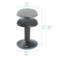 thumbnail image 2 of ECR4Kids Sitwell Wobble Stool with Cushion, Adjustable Height, Active Seating, Black, 2 of 9