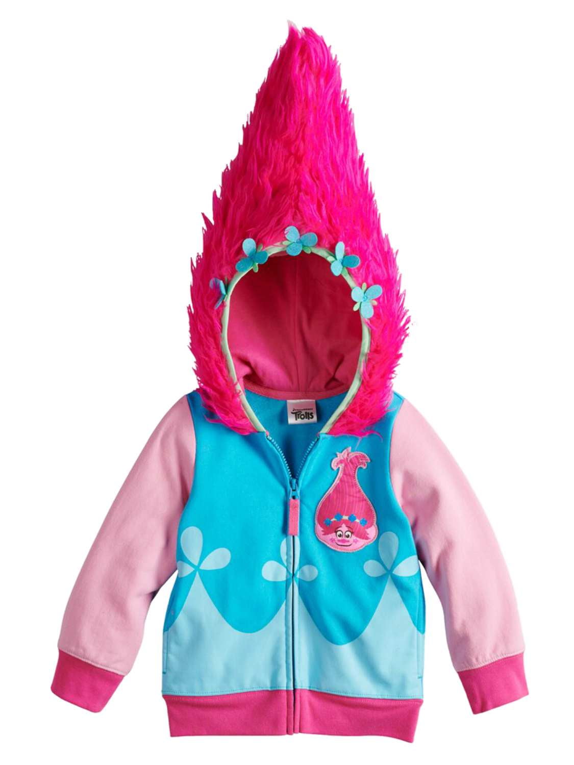 10 5 Trolls Girls' Toddler Poppy Pink Casual Flat Easter Dressy Fluffy Size 6 
