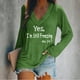 thumbnail image 2 of KIHOUT - Blusas casuales para mujer, liquidación 2024, moda clásica, estampado de letras, cuello en V, blusas básicas holgadas, camisetas de manga larga, blusas tipo túnica para otoño, 2 of 4