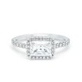 thumbnail image 2 of HeartsAndYou 2ct Radiant Cut Moissanite Engagement Ring for Women Round Accent Halo 18k White Gold over Silver, 2 of 4